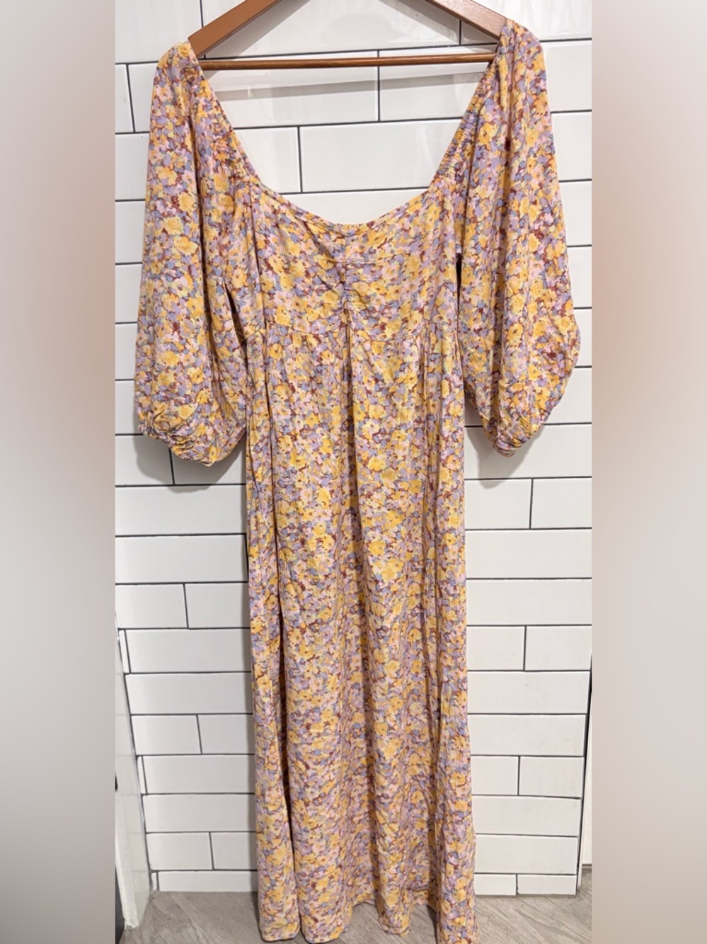 Billabong Women's Swept Away Printed Midi Dress. L - Picture 4 of 9
